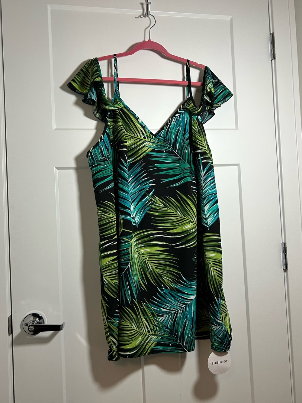 Curvy plus size tropical summer vacation dress